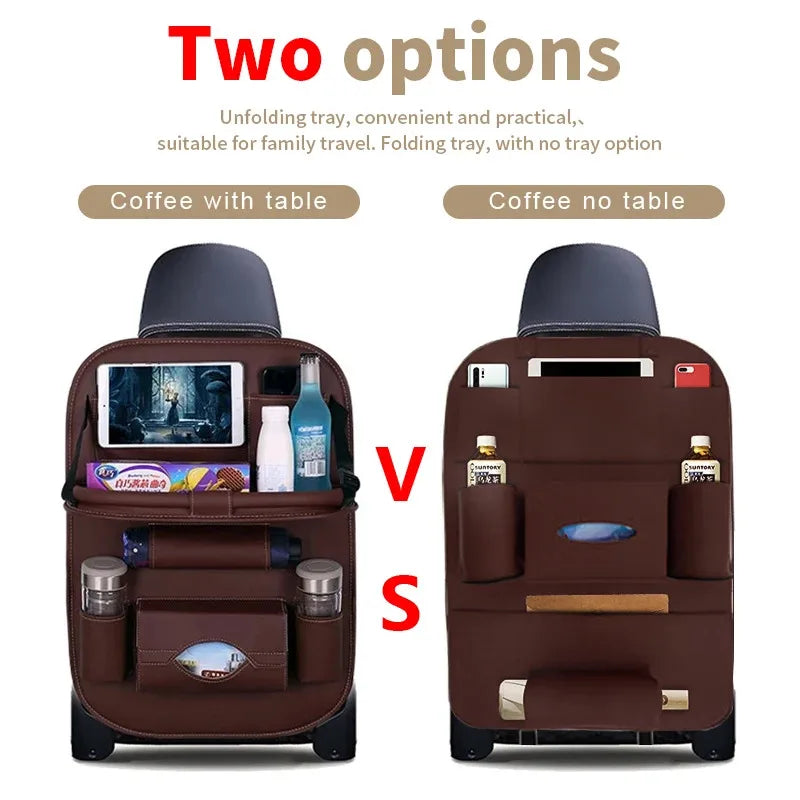 Premium Back Seat Organizer with Tray Table & Tablet Holder