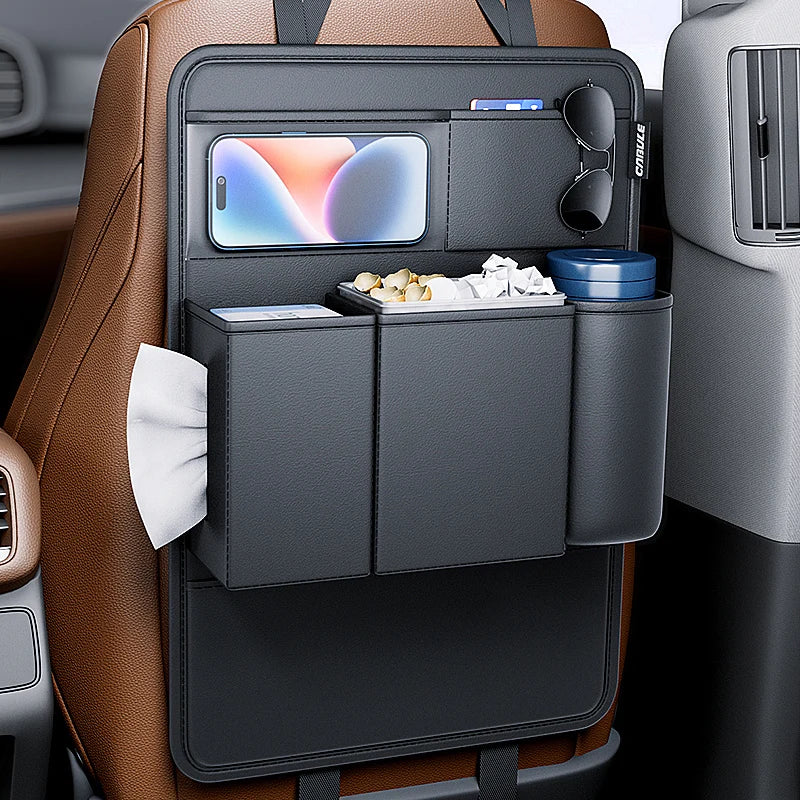 Leather Backseat Hanging Storage Bag